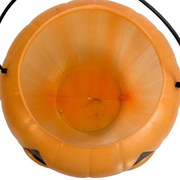 General Foam Plastics Orange Blow Mold Jack-O-Lantern Pumpkin Halloween Bucket - Picture 3 of 6